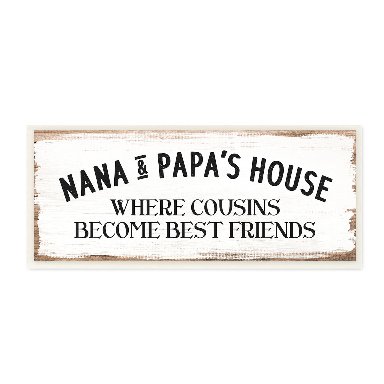 Stupell Industries Nana & Papa's House Greeting Traditional Family,7" x 17"